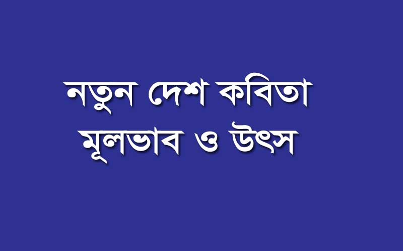নতুন দেশ কবিতার মূলভাব